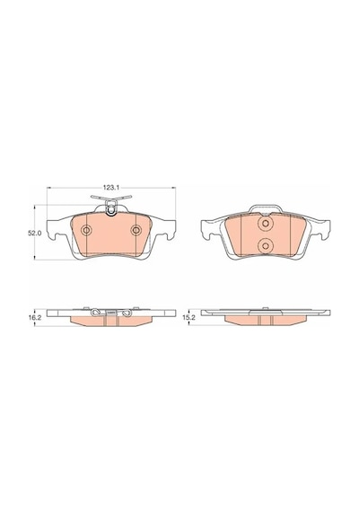 Renault Laguna 2 Arka Fren Balatasi 2001-2009 Trw Gdb2033
