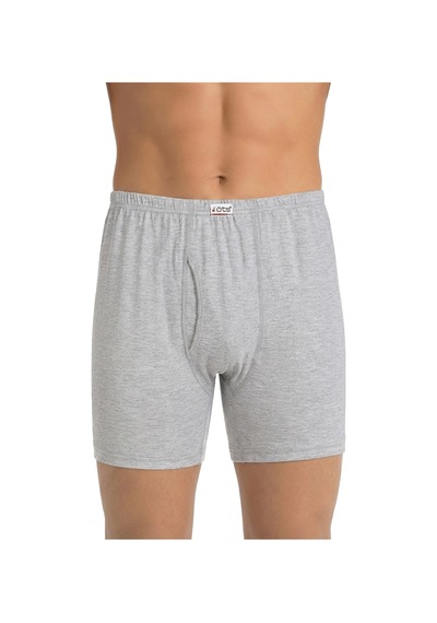 Öts Erkek %100 Pamuk Boxer Süprem Premium Günlük Kullanım 2620 Gri