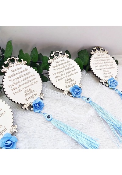 Dualı Ahşap Magnet İsim Baskılı Bebek Şekeri 30 Adet