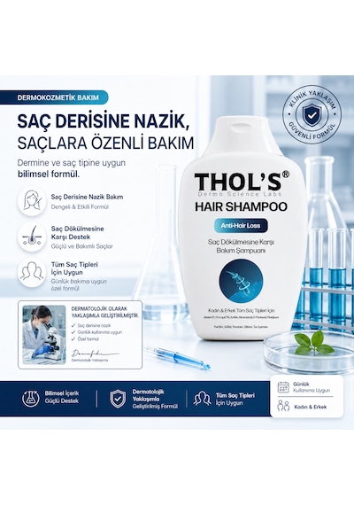 Thols Tb28 Saç Dökülmesine Karşı Bakım Şampuanı Tüm Saçlar Ve Günlük Kullanım 300 Ml Tüm Saç Tipleri
