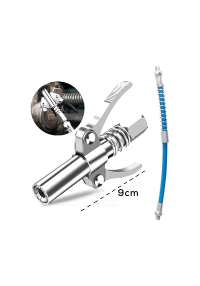 M10 Metal Yağlama Gress Pompa Ucu Seti Mandallı 30 Cm Hortumlu Atölye Yardımcısı Ekipman Yağlayıcı