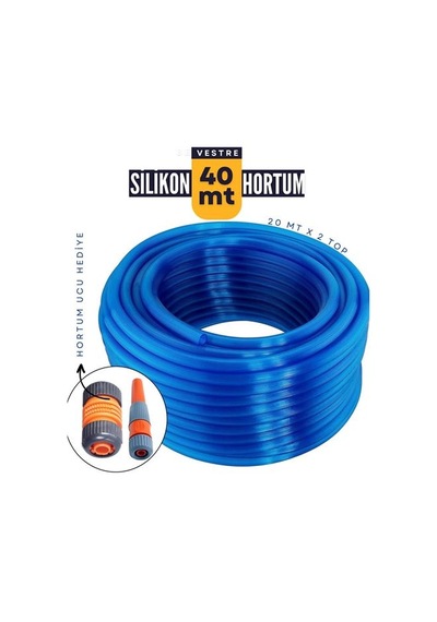 40 Metre Silikonlu Bahçe Hortumu Sulama Aparatı Hediyeli 712343