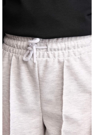 Defacto Wıde Leg Açık Gri Melanj Pantolon Kız Çocuk I3104a826augr421 Gri-gr421
