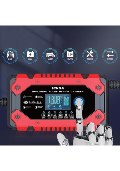 Enshall 12v 6a Akıllı Hızlı Akü Şarj Cihazı