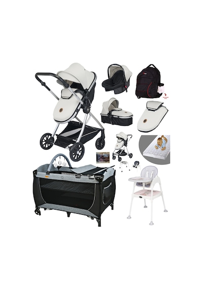 Baby Home Ekonomi Paket 10 In 1 1010 Travel Sistem Bebek Arabası 560 Oyun Parkı Yatak Beşik Ve Mama Sandalyesi