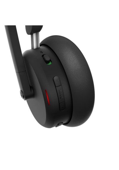 Lenovo 4xd1s19777 Çift Modlu Bluetooth + Kablosuz Mini Alıcı Anc Mikrofonlu Kulaküstü Kulaklık 6550 Usb-a, Teams