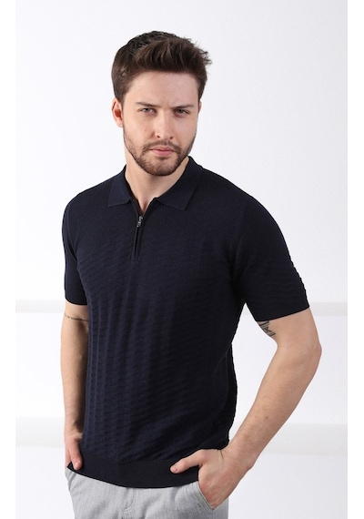 Ferraro Lacivert Polo Yaka Fermuarlı Erkek Pamuk Triko T-Shirt-Lacivert (417942093) Lacivert Ferraro Lacivert Polo Yaka Fermuarlı Erkek Pamuk Triko T-Shirt-Lacivert (417942093) Lacivert