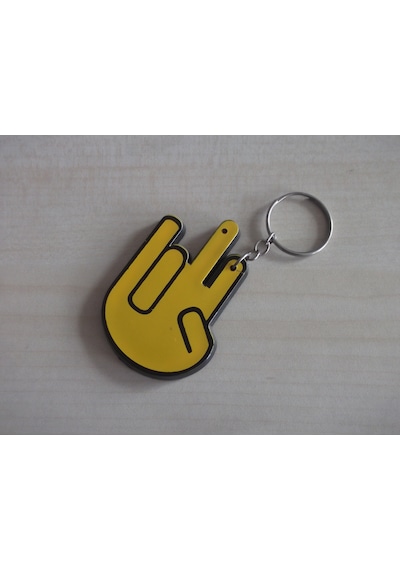 Jdm El Anahtarlık 2 Adet- Plastik Sarı, Jdm El Logo, Jdm El Maskot, Jdm El Asma Süs, Oto Anahtarlığı