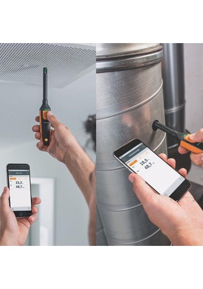Testo 605i Taşınabilir Sıcaklık Nem Ölçer Akıllı Telefon İle Kullanılır