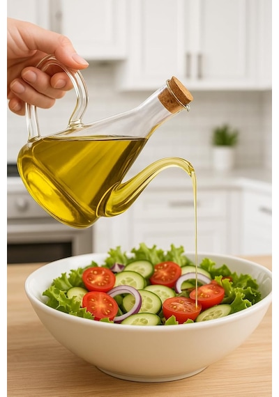 Cam Yağdanlık 500 Ml Isıya Dayanıklı Borosilikat Zeytinyağı Ve Sirkelik 1 Adet Diğer