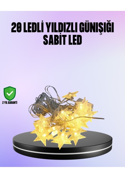 5 Metre Yıldız Şeklinde Led Şerit Işık Sabit Beyaz Aydınlatma Diğer