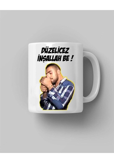 Komik Tasarım Kupa Bardak Beyaz