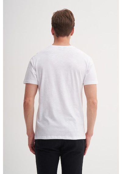 Cazador 42270 Erkek Beyaz Patlı Tshirt