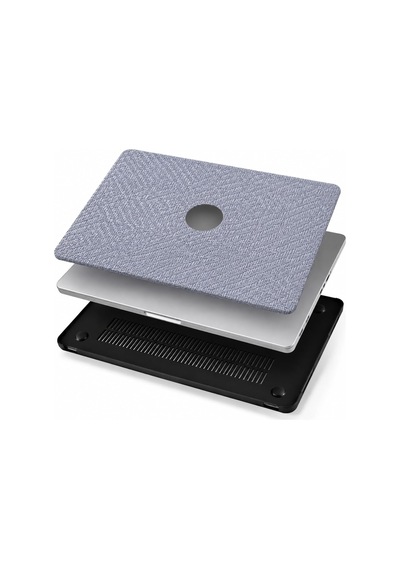 Macbook Air 13.6 İnç Kılıf Sert Koruyucu Kapak Hard Case A2681 A3113 A3240 A3449 M2 M3 M4 M5 Uyumlu Dokulu Desenli İnce Hafif Havalandırmalı Açık Mavi Belirtilmemiş
