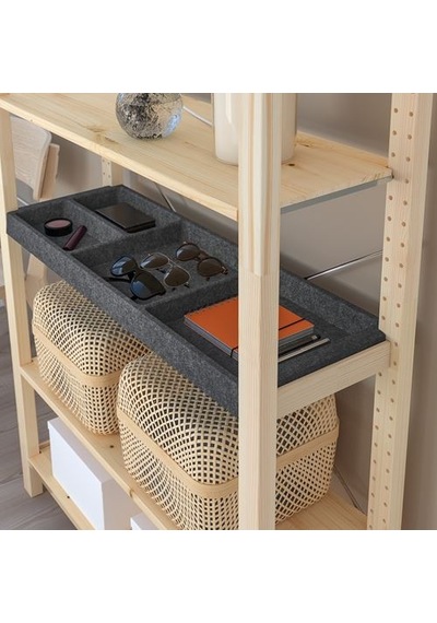 Ikea Ivar Raf, Koyu Gri-keçe, 83x30 Cm