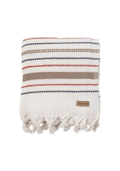 Mary Stripe Pike Ekru Colorful 130x170 Cm