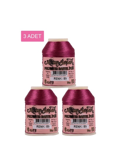 3 Adet Altınbaşak Oya Ve Dantel İpi 20 Gr - Royaleks - No: 089
