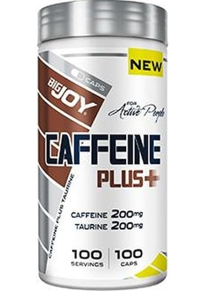 Bigjoy Sports Caffeine Plus Kafein Taurine Güç ve Performans 100 Kapsül