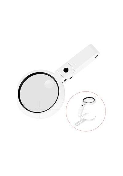 Usb Şarj Edilebilir Katlanabilir 3.5-10x Büyüteç 8 Ledli Masa Ve Eliçin Taşınabilir Büyüteç Fs90rc Lisinya