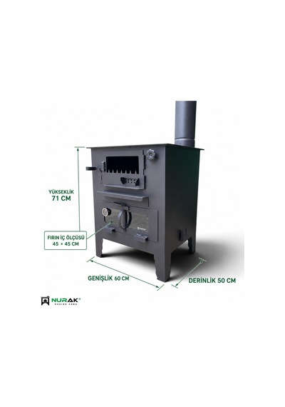 Kömür Odun Kuzine Soba Thermal