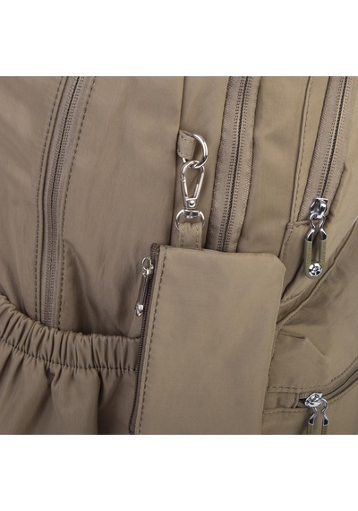 Nas Bag Unisex Büyük Boy Hafif Çok Gözlü Sırt Çantası Haki