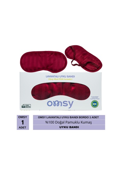 Omsy Lavantalı Uyku Bandı Bordo 1 Adet