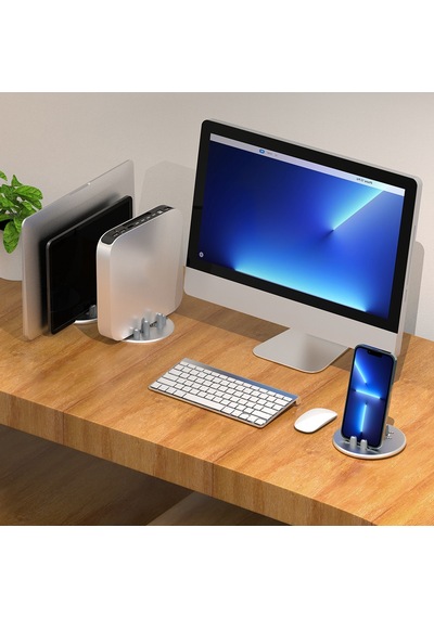 E2M STD-08 KABLO DÜZENLEYİCİLİ TELEFON STANDI GÜMÜ