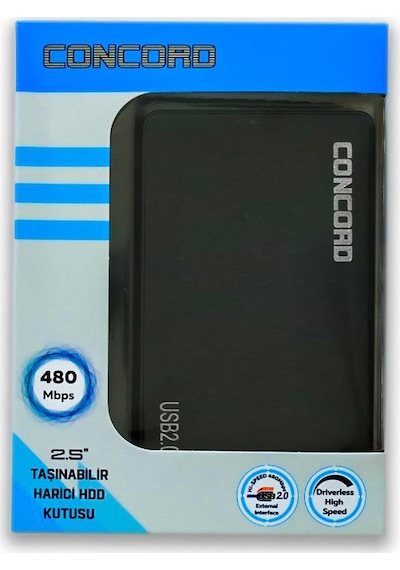 Concord C-854 2.5 Hdd Usb 2.0 Case Siyah