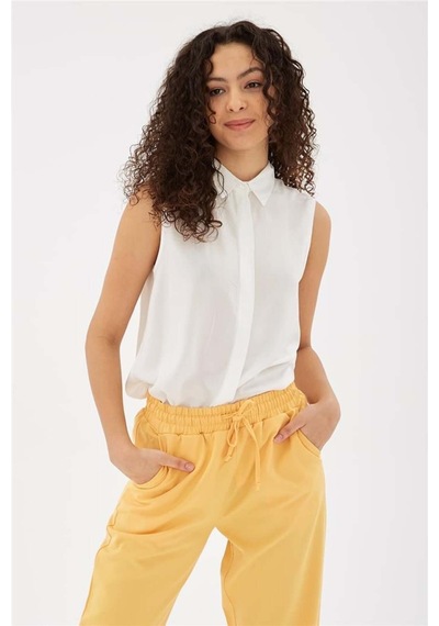 Fashion Friends Kolsuz Gömlek Ekru