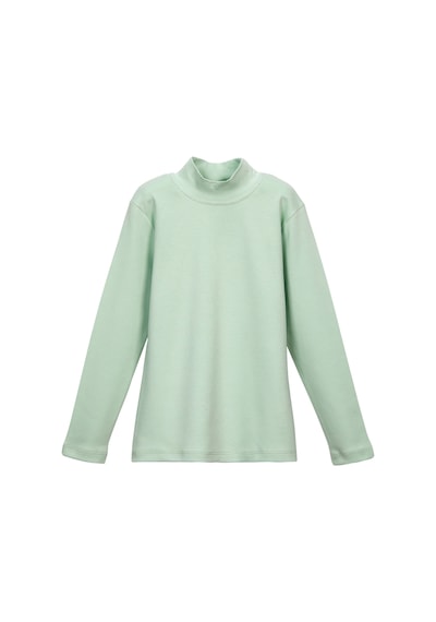Lovetti Soft Yeşil Kız Çocuk Yarım Balıkçı Uzun Kol Tişört 1011Y019 Yeşil