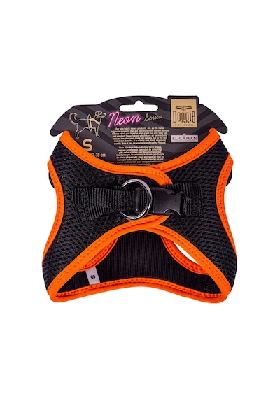 Doggie Havalı Dokuma Neon Serisi Küçük Irk Göğüs Tasması Turuncu S-32-38Cm Turuncu