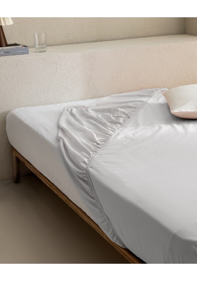 Madame Coco Manon King Size %100 Pamuk Ranforce Lastikli Çarşaf - Gri Gri