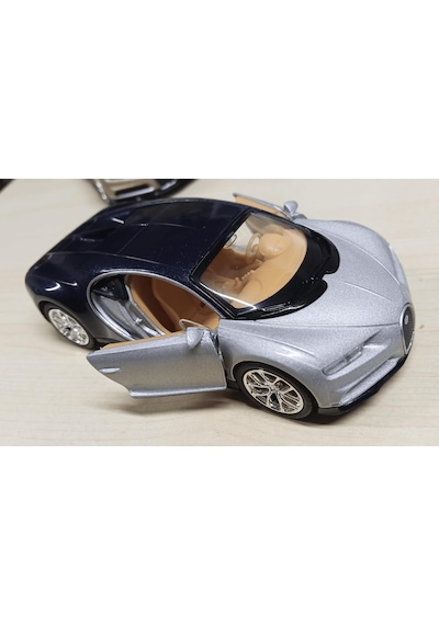 Oyuncak Metal Model Araba 1/36 Çek Bırak Bugatti Chiron Gri