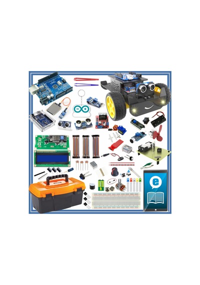 Arduino Uno R3 Turbo Black V3. 107 Parça 349 Adet Başlangıç Seti