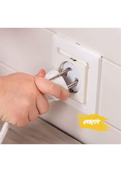 1 Adet Priz Kapağı Priz Koruyucu Bebek Çocuk Priz Emniyeti Güvenliği Koruması Beyaz