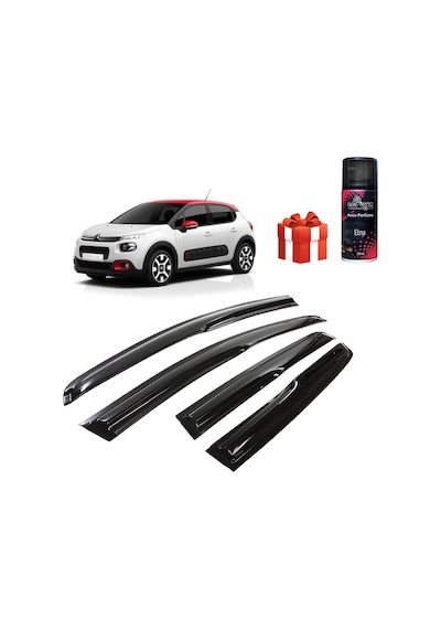 Citroen C3 Mügen Cam Rüzgarlığı 2017 Sonrası 4 Lü Takım+koku