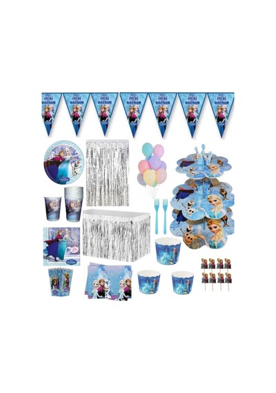 Frozen Elsa Lüks Doğum Günü Parti Seti 8 Kişilik Diğer