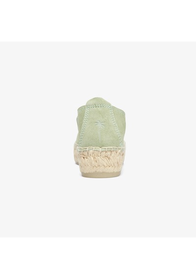 Manebi Hamptons Double Sole Kadın Yeşil Deri Espadril