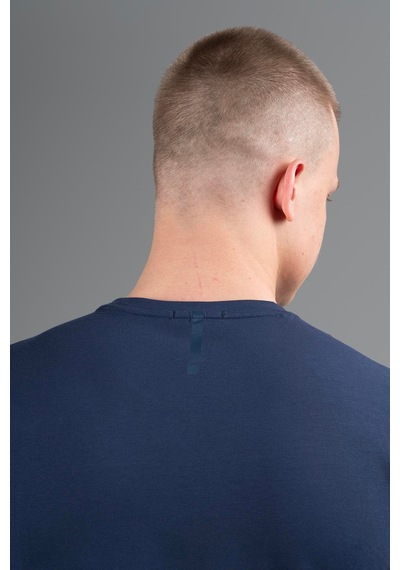 Maraton Regular Erkek Bisiklet Yaka Açık Lacivert T-shirt Lacivert