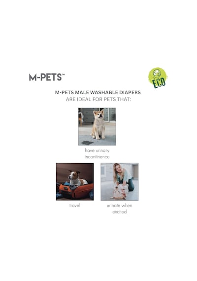 M-pets Erkek Köpekler İçin Yıkanabilir Külot L