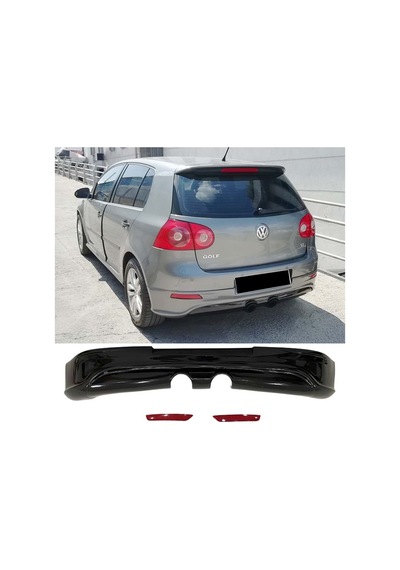 Vw Golf 5 R32 Arka Ek Reflektörlü Mat Siyah 2003 2005 2006 2007 2008 2009 Arka-difizör-bodykit-ek