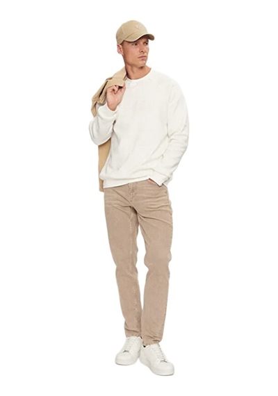 Guess Z4yq16k9v31 New Aldwin Cns Erkek Sweatshirt Ekru