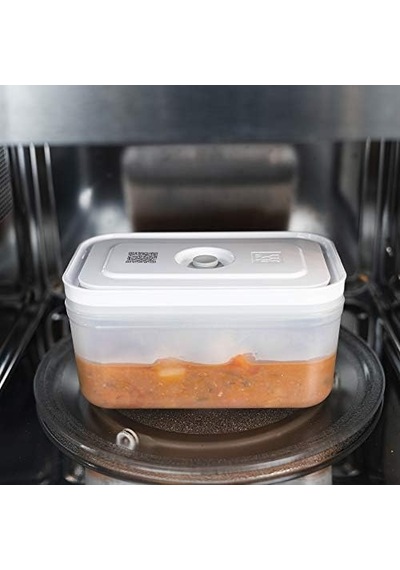 Fresh & Save Vakumlu Saklama Kabı, M, Plastik, Yarı Şeffaf-gri