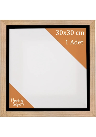 Gold Çerçeveli Tuval 30 x 30 CM Kare Profesyonel %100 Pamuk Boş Tablo