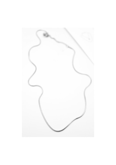 Yılan Zincir Kolye - 46cm - Gümüş Gümüş