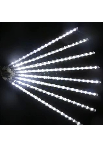 Meteor Süsleme Ledi 3,5 Mt 8 Çubuk Beyaz Işık 6500 K Çok Renkli