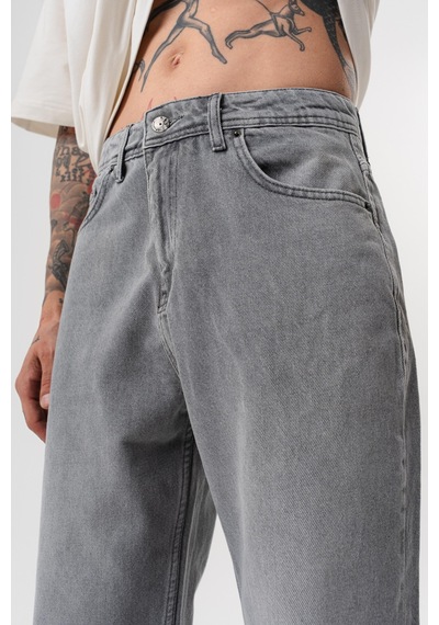 Respire Erkek Washed Baggy Pantolon Açık Gri