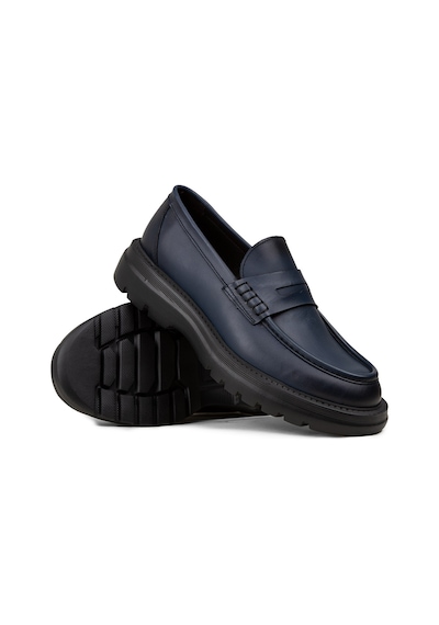Deery Erkek Mavi Hakiki Deri Loafer Ayakkabı - 02006mmvıe01 Mavi