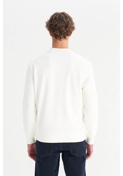 Wrangler Pamuklu Regular Fit Logo Detaylı Erkek Sweatshirt W2520255w02 Ekru