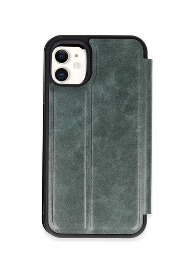 Newface Apple İphone 11 Kılıf Flip Cover - Koyu Yeşil